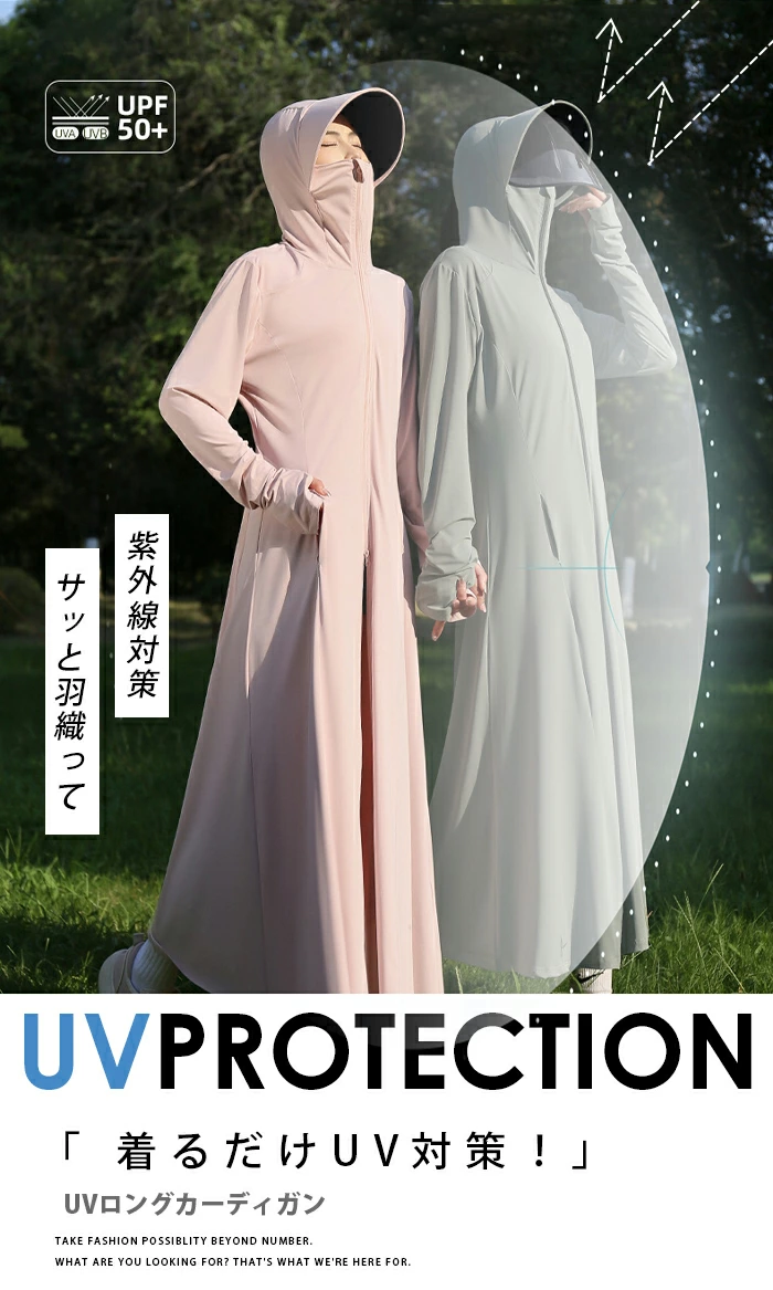 UVカット パーカー ロング uv パーカー ラッシュガード レディース 長袖 大きいサイズ ロング 夏 接触冷感 涼しい 指穴 薄手 xqygzwn662426