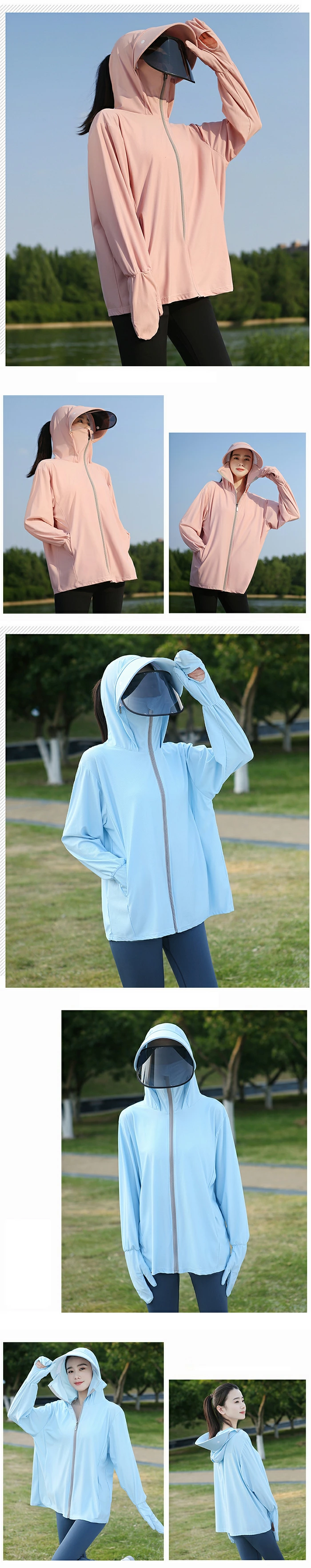 UVカット性能の最高ランクUPF50+ 有害な紫外線を99%カット 夏の強い日差しから肌を守る ラッシュガード レディース つば付き 速乾 自転車用 軽量 運転 ポンチョ qqdou7009