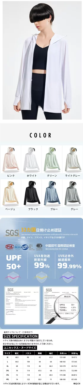 uvカット パーカー uv パーカー レディース c4