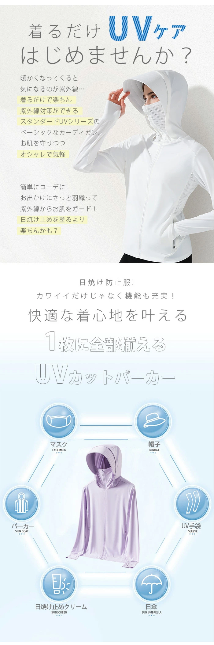 uvカット パーカー ラッシュガード レディース 薄手 ラッシュパーカー gudengfsy04