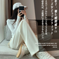 ワイドパンツ 裏起毛 レディース 秋冬 ガウチョ パンツ あったか kb1913