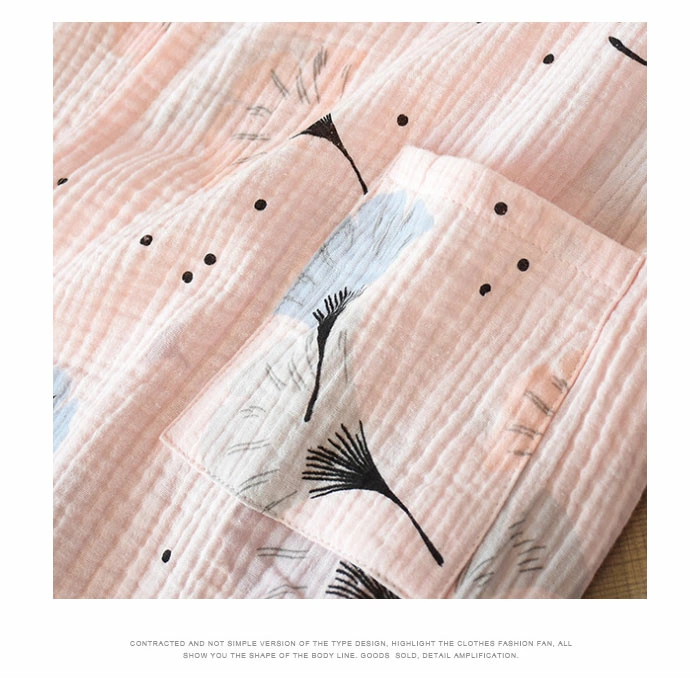 レディース パジャマ 甚平 女性用 長袖 ルームウェア 棉 2枚セット 上下セット lhuasv42