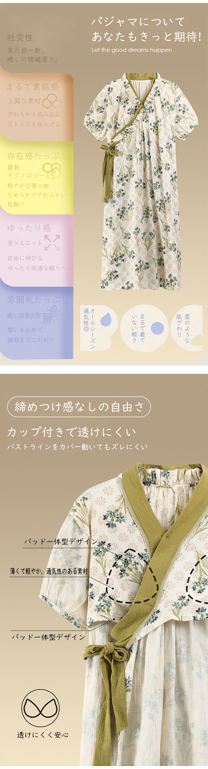 ルームウェア ワンピース ml0217