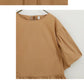 半袖 Tシャツ フリル トップス レディース Tシャツ フリルペプラム ボリューム袖 ティーシャツ shenshi50312